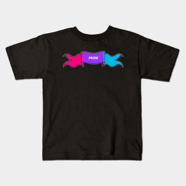 androgynous pride banner Kids T-Shirt by TOASTYWAFFL3Z